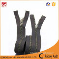 High quality #5 metal antique brass x-type two way 22 inches zip sliders and zippers for luggage